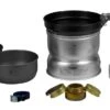 TRANGIA Sturmkocher 25-0 UL/HA - Sturmkocher-Set Groß Aus Hartanodisiertem Ultralight-Aluminium Mit Non-Stick-Pfanne Und Wasserkessel