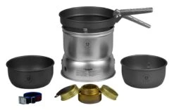 TRANGIA Sturmkocher 27-7 UL/HA - Sturmkocher-Set Aus Hartanodisiertem Ultralight-Aluminium Mit Spiritusbrenner